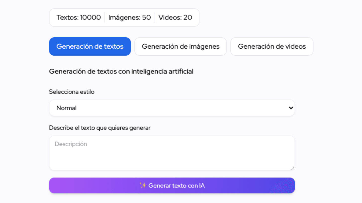 Imagen del bloque de Crea contenido con IA